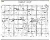 Kingsbury County, Le Sueur, Spirit lake, Hartland, Badger, Iroquois, Manchester, Desmet, Baker, Denver, South Dakota State Atlas 1930c